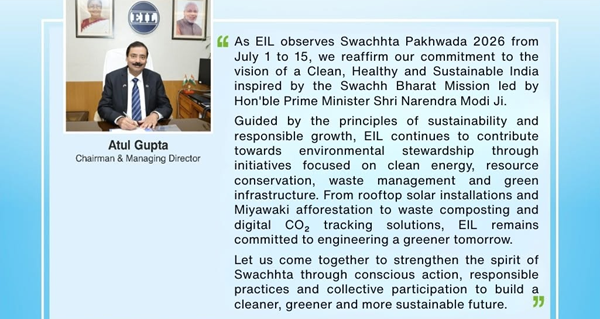 EIL CMD reaffirms commitment to sustainable and responsible growth